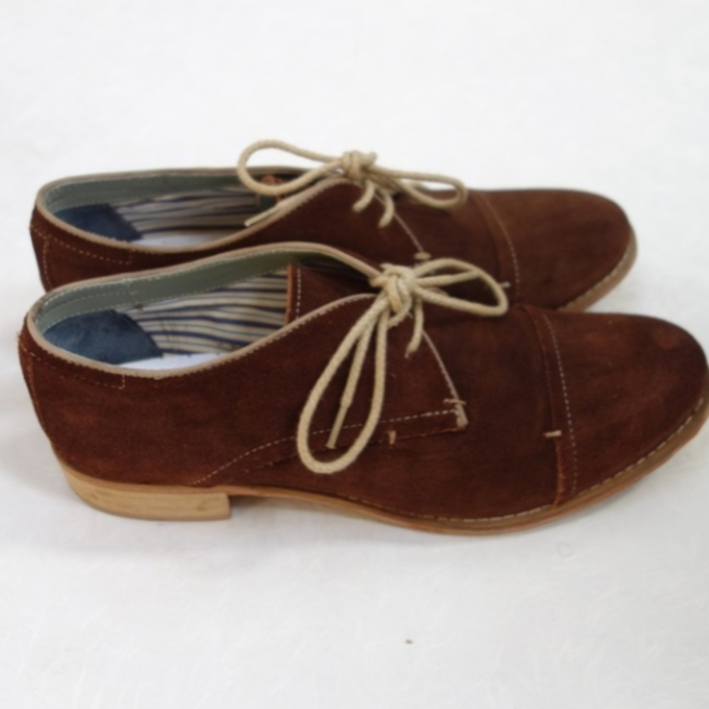 Nico Nerini Italy Brown Suede Oxfords